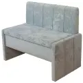 Маленький кухонный диван StylChairs Стиль, ширина 100 см, велюр серый