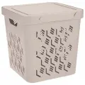 Контейнер универсальный 18,0 л De Luxe 286*286*286 мм светло-бежевый