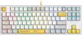 Клавиатура A4Tech Bloody S87 Energy механическая белый USB for gamer LED (S87 USB ENERGY WHITE) кабель 1.8м