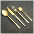 Набор столовых приборов Оску стандарт, 12 предметов, нержавеющая сталь, золотистый