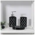 Доляна Набор аксессуаров для ванной комнаты Доляна «Морокко», 3 предмета (мыльница, дозатор для мыла, стакан)