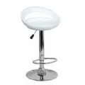 Барный стул Диско белый, пластик, 1 шт Эколайн, хромированная опора