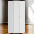 Шкаф угловой для одежды NIKAMEB Фьюжн, 88 x 88 x 222 см, ЛДСП, белый