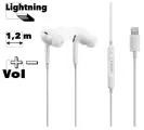 Гарнитура Earldom ET-E33 Lightninhg 8-pin вставная с регулятором громкости 1.2м (белая)