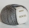 Пряжа Tencel Seam цвет 05 серый, 10шт*(150м/50г), 100% тенсель (лиоцелл)