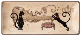 Блюдо Agness Парижские Коты 28х12х3 см