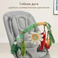 330670, Погремушки для новорожденных Happy Baby, дуга с игрушками, для колясок, кроваток и стульчиков, гибкая, зеленая