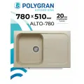 Мойка для кухни из искусственного камня POLYGRAN Alto-780 (№328 Опал)