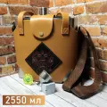 Фляжка металлическая 2,5 литра в сумке с воронкой. Поручикъ Фляжкин