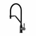 Смеситель для кухни с гибким изливом FRAP F4497-6 латунь, черный