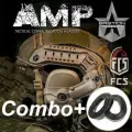 AMP Активные наушники тактические под шлем с микрофоном