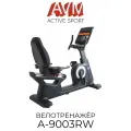 Профессиональный горизонтальный велотренажер AVM A-9003RW черный, для дома и зала, до 180 кг, с 15-ти дюймовым сенсорным экраном