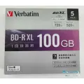Диски чистые Verbatim Blu-ray BDXL 100Gb 4X, Slim Case, 5 PACK, Inkjet Printable