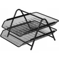 Лоток для бумаг Attache 2-х уровн. горизонт. металл сетка,295x355x205мм черн
