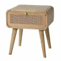 Тумбочка прикроватная из массива манго, альрик ротанг, с ротангом, для спальни