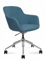 Кресло офисное NORDEN Corfu, с подлокотниками, хромированный каркас, ткань