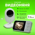 Видеоняня с монитором беспроводная цифровая, без Wi-fi, радионяня