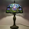 Настольная лампа Skully Tiffany Purple Tulip витражная металл-стекло