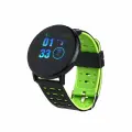 Умные часы Wayke, пульс, шагомер, кислород, будильник, 1,3, черно-зеленый