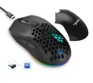 Игровая мышь беспроводная HXSJ T28WB с RGB подсветкой, 4800 DPI