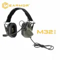Тактические наушники Earmor M32 SE (зелёный) активная защита слуха с микрофоном и шумоподавлением