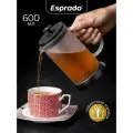 Френч-пресс Esprado, черный матовый, пластиковый корпус, 600мл