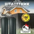 Штакетник Серый графит 150см 10шт, двухсторонний окрас Забор для дома и дачи