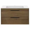 Тумба с раковиной из искусственного камня Vincea Chiara 2D 800 T.Oak, White