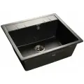 Кухонная мойка GranFest QUADRO 561, 1-чаша 560x500 мм, черный (Q-561 черный)