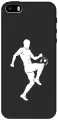 Силиконовый чехол на Apple iPhone SE / 5s / 5 / Эпл Айфон 5 / 5с / СЕ с рисунком Football W Soft Touch черный
