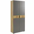 Шкаф распашной двудверный Бери дуб крафт золотой/графит