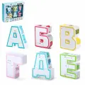 Набор роботов Алфавит, трансформируется, световые и звуковые эффекты, 6 букв, собираются в 1 робота