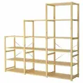 Стеллаж деревянный напольный IKEA Ivar 259х50х226 см, 15 полок, сосна