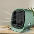 Мини кондиционер, вентилятор, охладитель, увлажнитель воздуха настольный. зеленый.