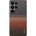 Чехол Pitaka Tactile Woven для Galaxy S25 Ultra, кевлар, коричневый