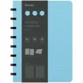 Бизнес-тетрадь А5 Berlingo Instinct, 80 листов, клетка, на кольцах, возм. замены блока, линейка-закладка, аквамарин/черный, 24шт.