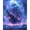Алмазная мозаика на подрамнике 40x50 см. BoomBoomShop. Корабль призрак
