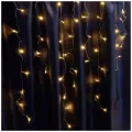 Светодиодная гирлянда Feron CL22 бахрома 4,5м*0,8м + 3м 230V 2700К c питанием от сети, эффектом стробов, прозрачный шнур