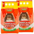 Сибирская кошка экстра наполнитель впитывающий для длинношерстных кошек (7 л + 7 л)