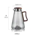 Стеклянный кувшин для воды BenRussell 2000 мл, Черный, 2000ml