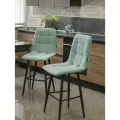 Стулья полубарные для кухни цвет мята лофт/2шт