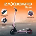 Детский электросамокат для школы, садика ZAXBOARD Kids V5 BASE (розовый), до 15км/ч, Led-подсветка, амортизаторы.