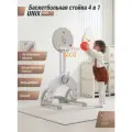 Игровой комплекс 4 в 1 UNIX Kids Space Grey, хоккейные и футбольные ворота, баскетбольная стойка, для дома, улицы, дачи