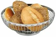 Корзина для хлеба овальная, сталь нерж, высота 85, длина 245, ширина 180мм, металлич.