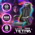 Кресло компьютерное игровое GameLab Tetra RGB (цвет: черный-синий)