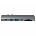 Док-станция/ USB-хаб Satechi Aluminum Thunderbolt 3 Pro Hub для Macbook Pro 2xUSB 3.0 Type-C Thunderbolt 3 ST-CMBPM