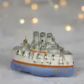Ёлочная игрушка /сувенир/морская техника Крейсер Аврора/Фарфор