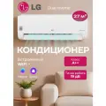 Сплит система LG inverter. Инверторный кондиционер для дома на 27 м². Мощность 9000 BTU, Wi-Fi управление, белый