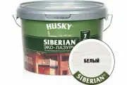 HUSKY SIBERIAN Эко-Лазурь, пропитка для дерева полуматовая цвет белый 2,5 л