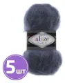 Пряжа Alize Mohair classik new (411 джинс меланж), 5 шт. по 100 г, Alize